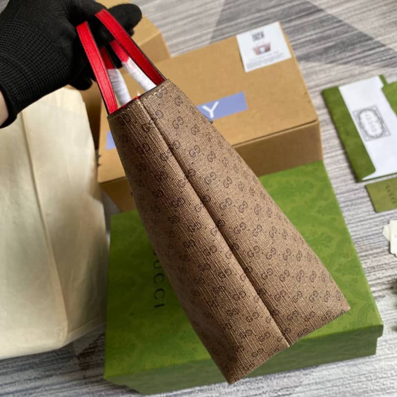 Gvc*1 Children GG Svp*me Canvas Replica Tote Brown 410812