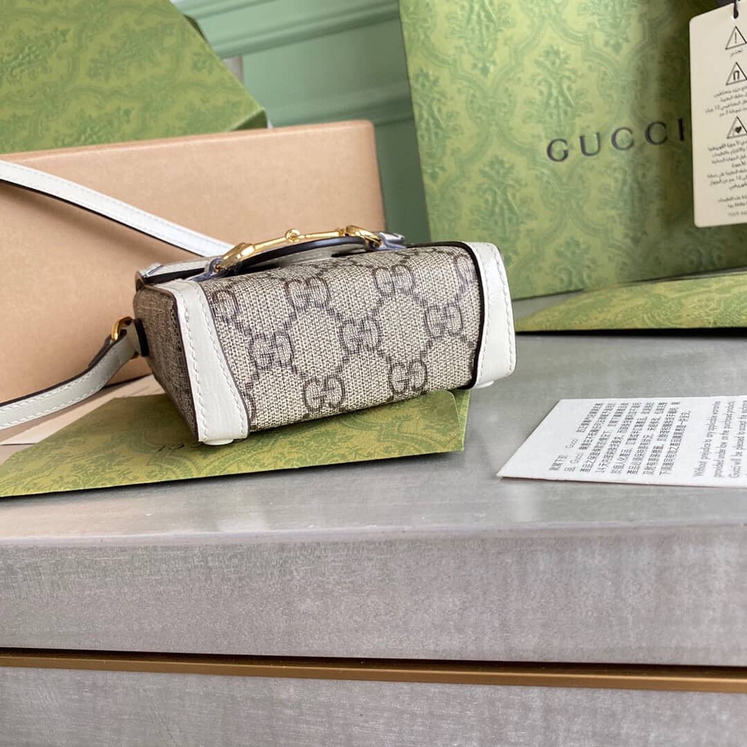 Gvc*1 Horsebit 1955 Mini Bag Brown White 625615 Replica