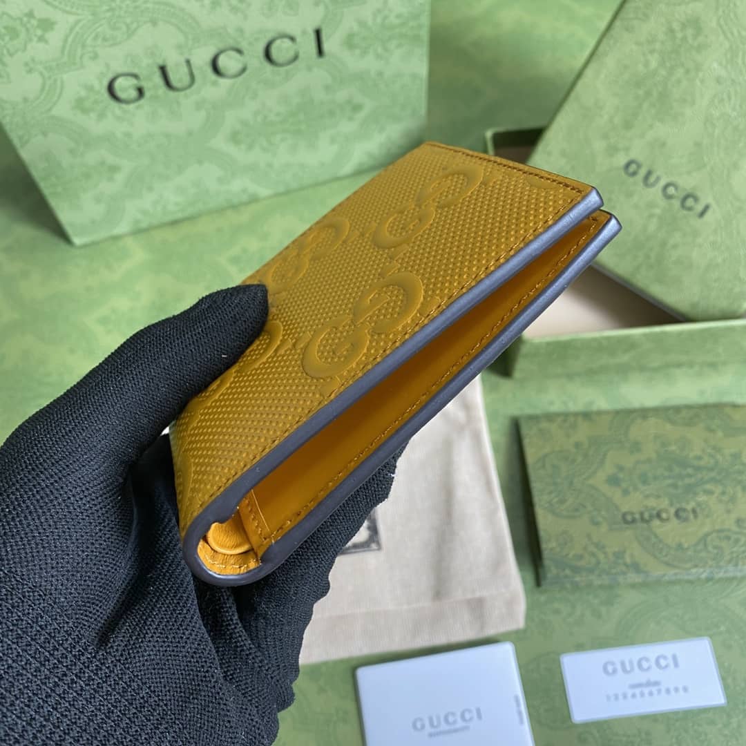 Gvc*1 GG Monogram Leather Folding Wallet Replica 625562