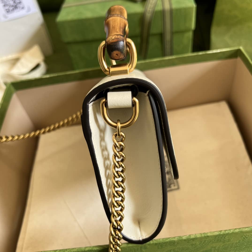 Gvc*1 GG Small Top Handle Tote Bag With Bamboo 675794 Replica