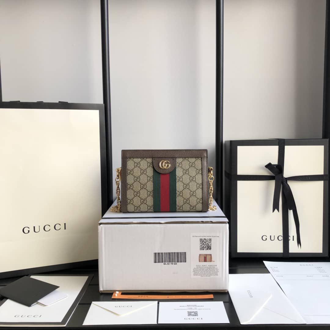 Gvc*1 Ophidia Mini GG Svp*me Canvas Shoulder Bag Replica 602676