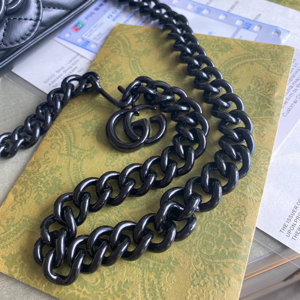 Gvc*1 GG Marmont Quilting S*per Mini 476433 Replica Crossbody Bag