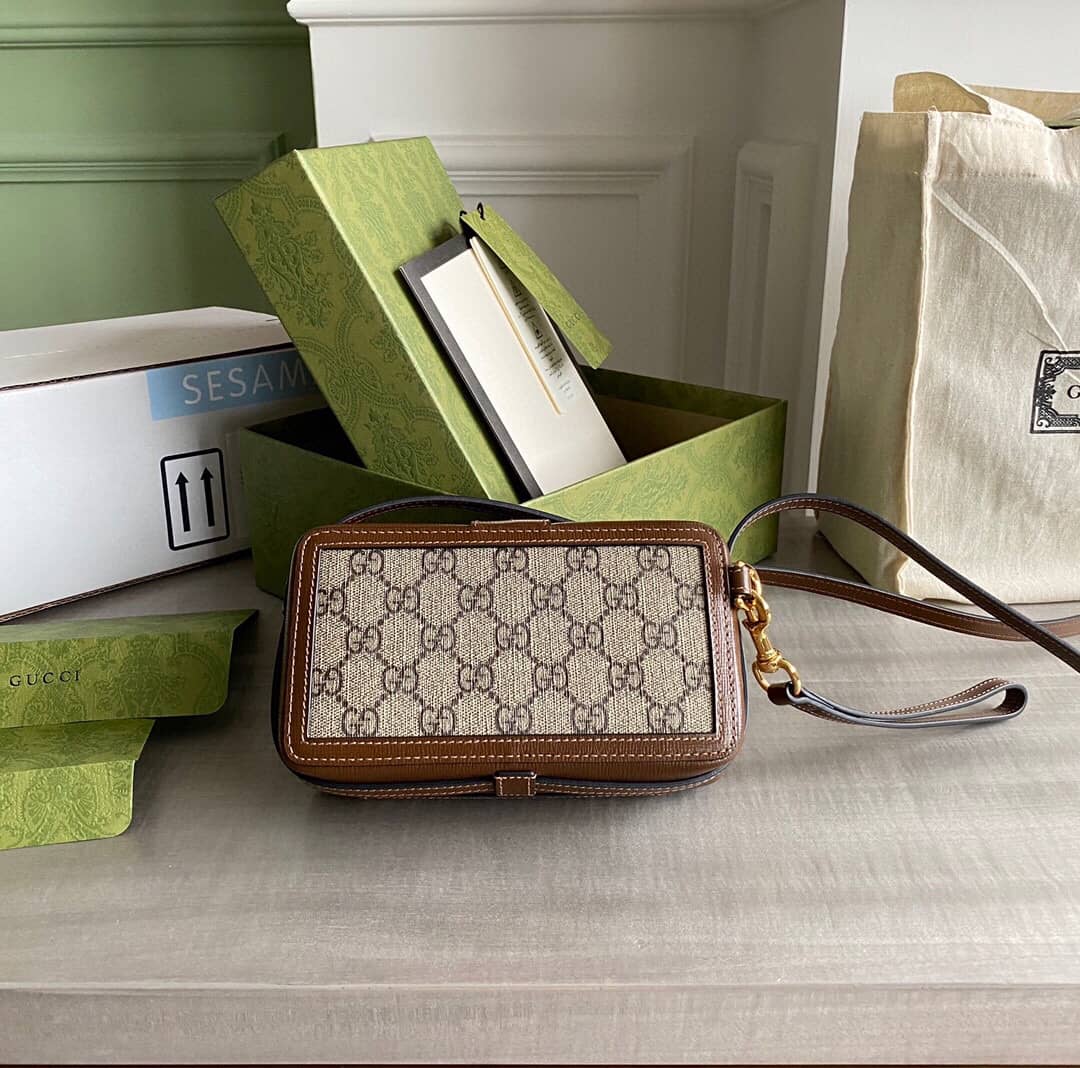 Gvc*1 GG Clasp Closure Mini Camera Bag Replica 614368