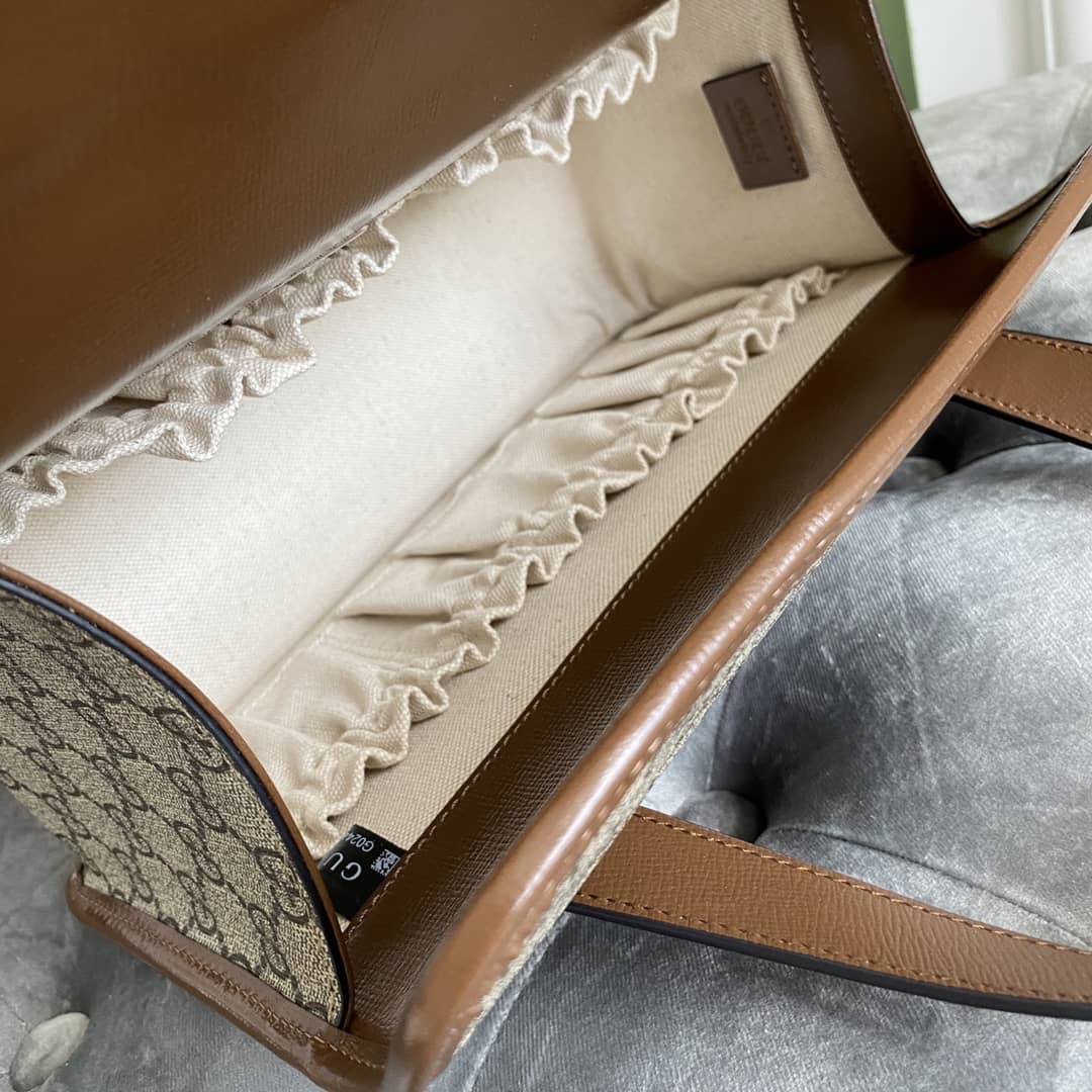 Gvc*1 Horsebit Bag Dupe 1955 Small Top Handle Replica Bag Brown 627323