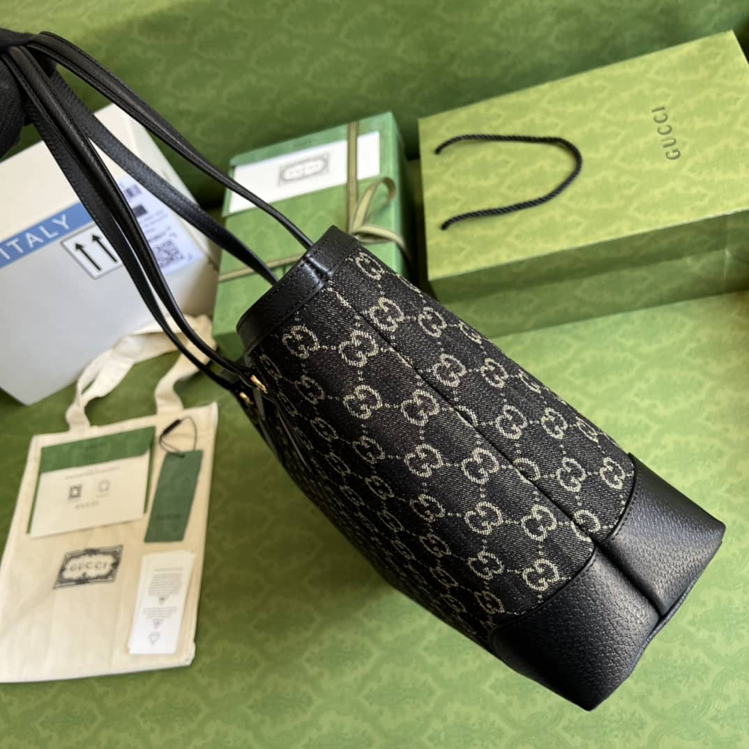 Gvc*1 Ophidia Medium Tote With Web Black 631685 Replica