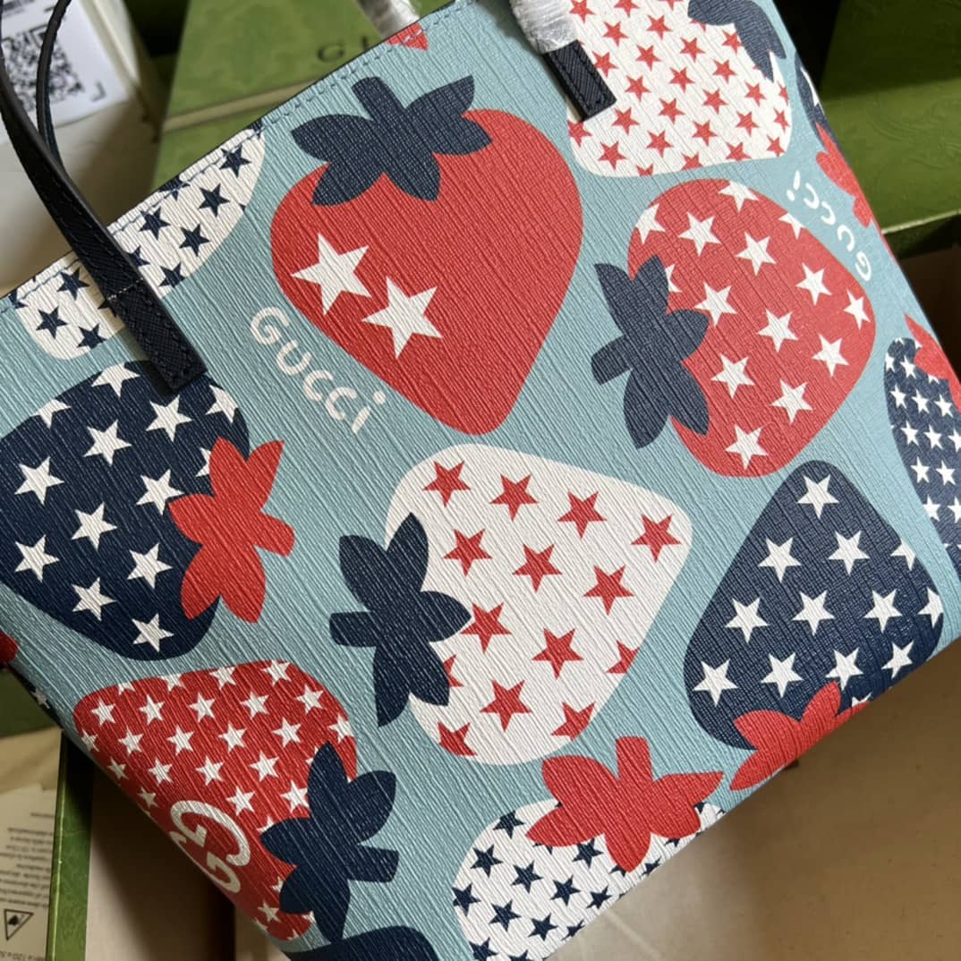 Gvc*1 Children Strawberry Star Print Tote 410812 Replica Bag