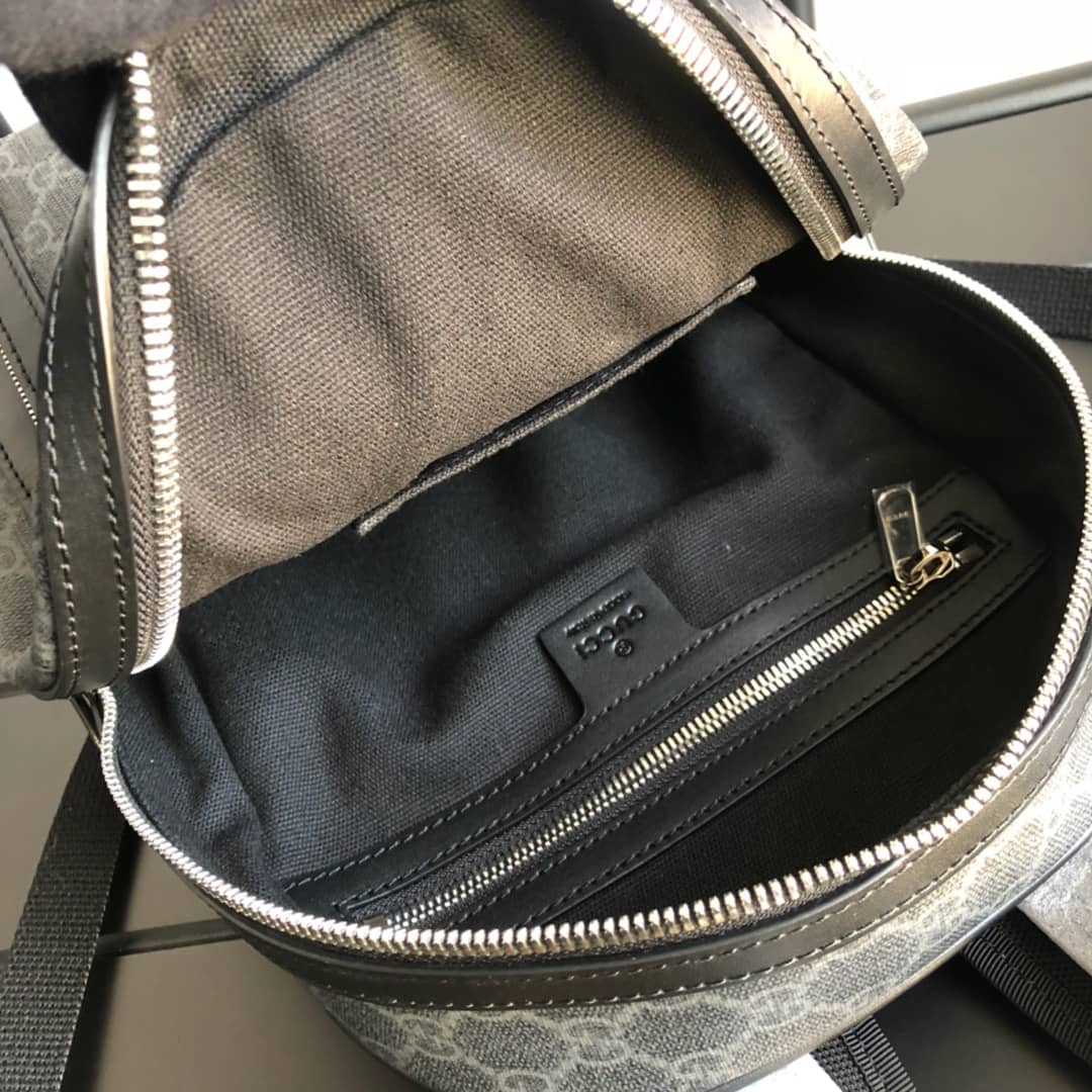 Gvc*1 Ophidia Flora Small GG Svp*me Canvas Replica Backpack Gray 547965