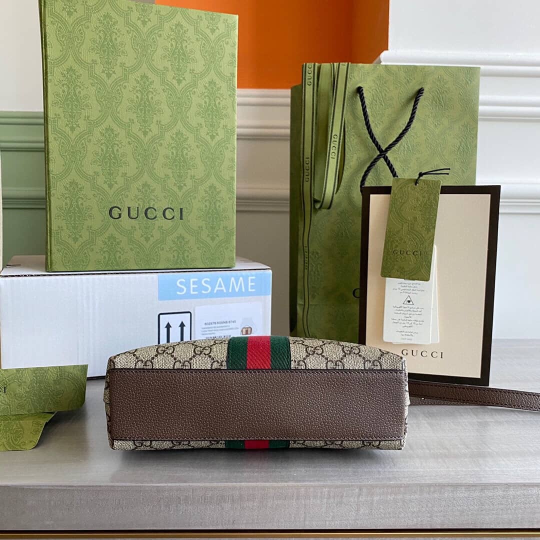 Gvc*1 GG Svp*me Ophidia Small Rounded Top Shoulder Bag Replica Brown 499621