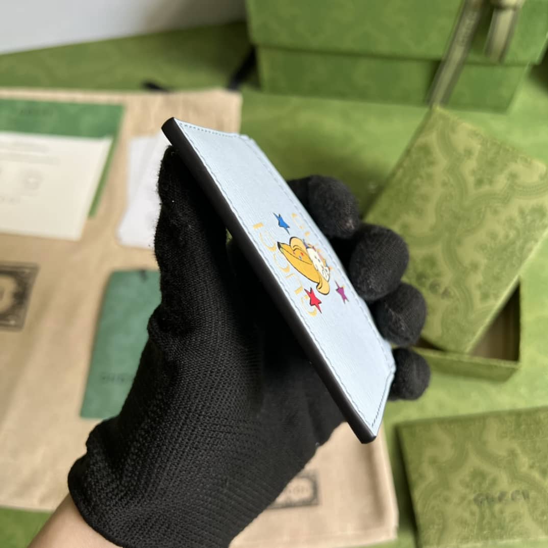 Gvc*1 Star Bananya Print Card Case White 701064 Replica Wallet