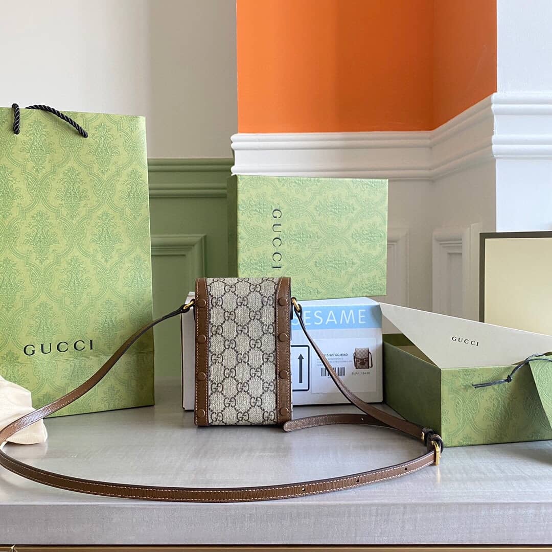 Best Replica Gvc*1 Horsebit 1955 Mini Bag Replica Brown 625615(ColaReps)