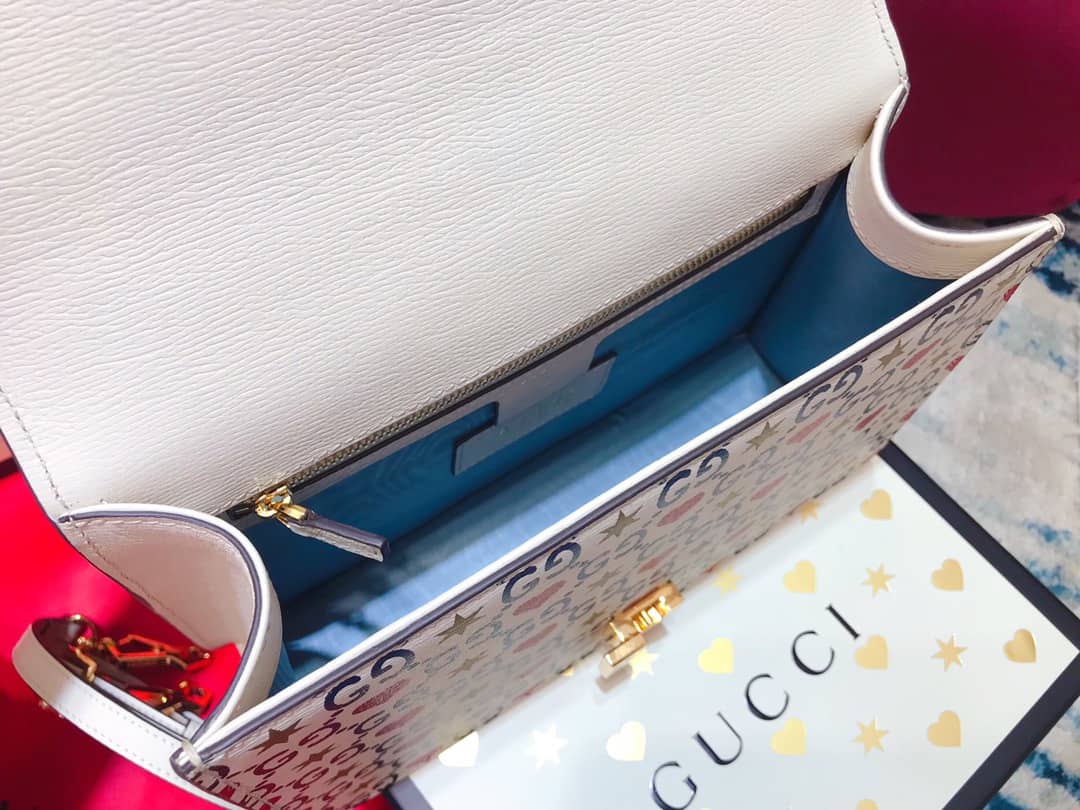 Gvc*1 Sylvie Small Leather Shoulder Bag Replica White Blue 421882