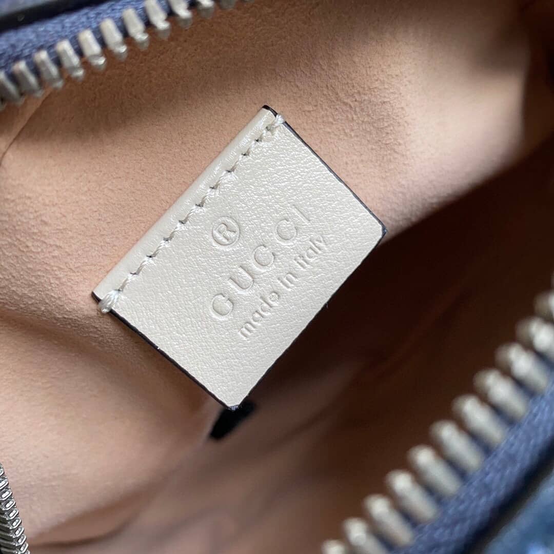 Gvc*1 GG Marmont Round Mini Shoulder Bag Replica Blue 550154