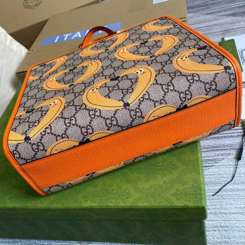 Gvc*1 GG Svp*me Kids Girl Tote Replica Orange 605614