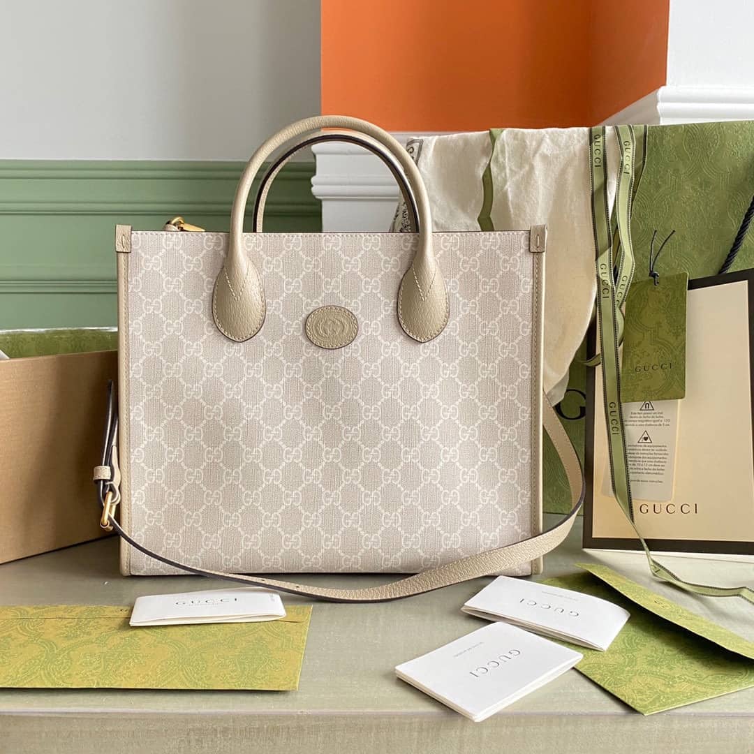 Gvc*1 GG Small Tote Bag With Interlocking G 659983 Replica