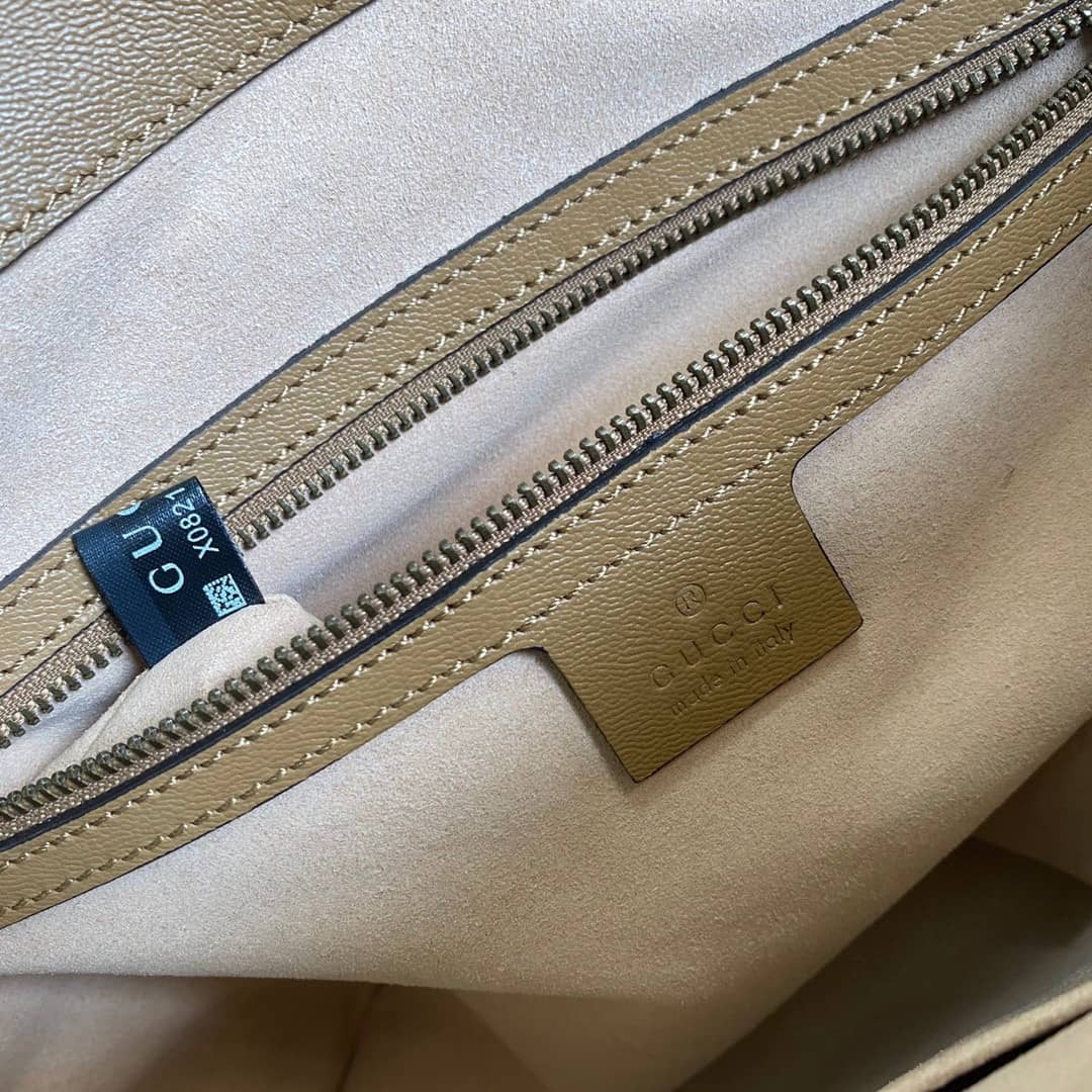 Gvc*1 Double G Leather Small Tote Replica 652680