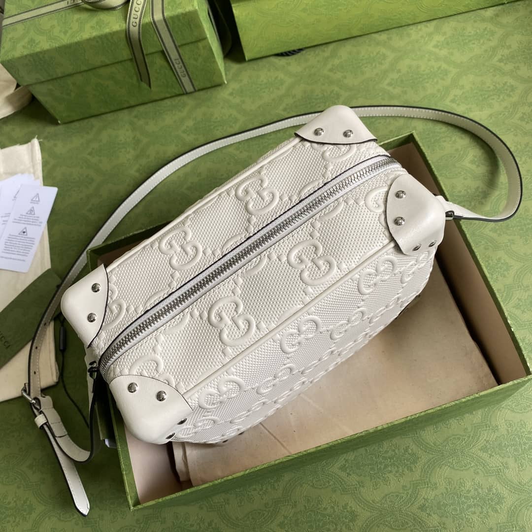 Gvc*1 Svp*me GG Leather Square Shoulder Bag Replica 626363