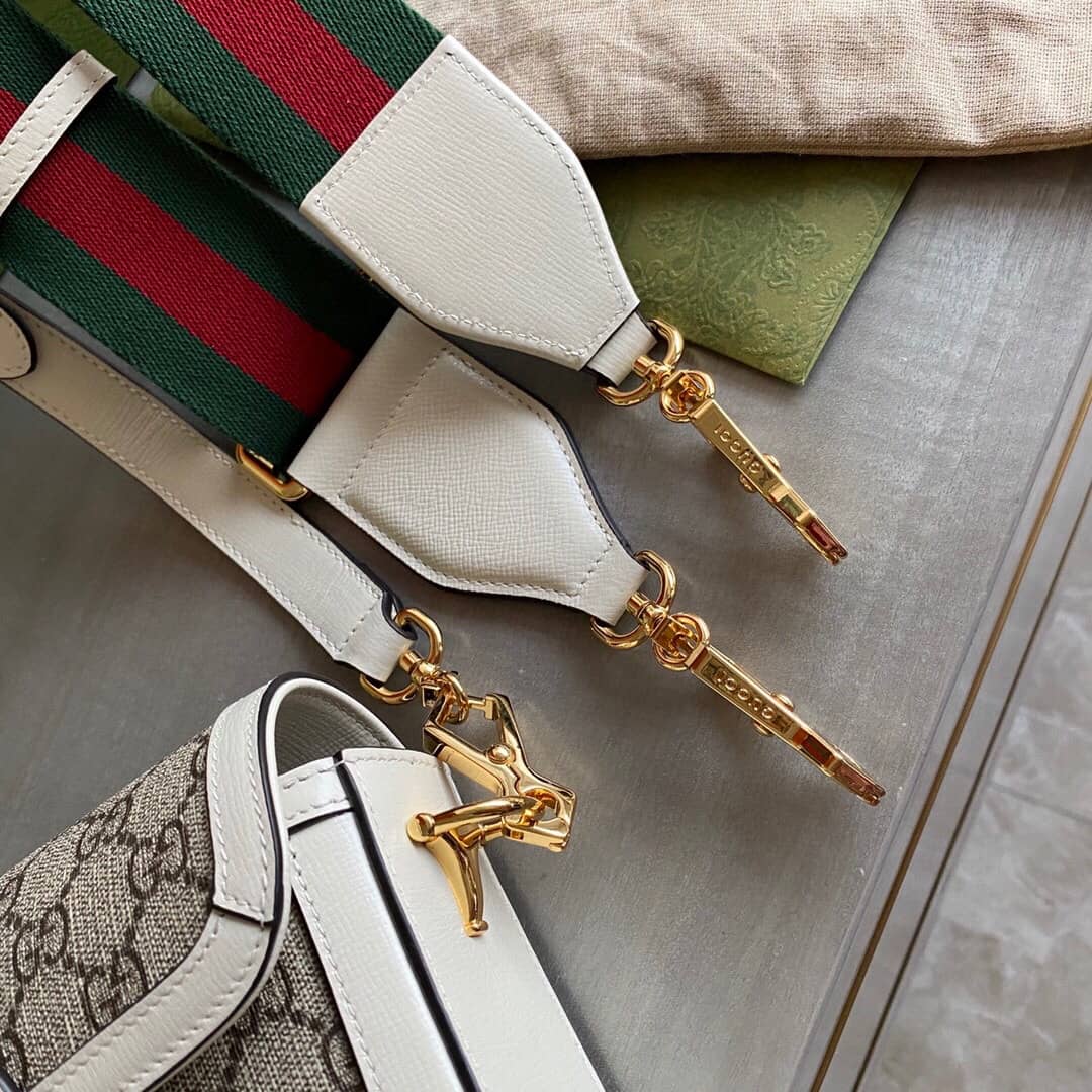Gvc*1 Horsebit 1955 Mini Bag Replica White 658574