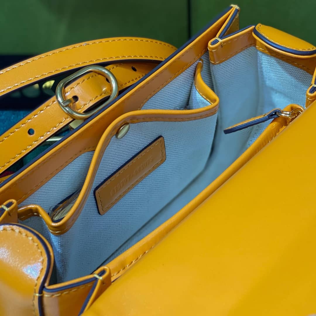 Gvc*1 Bamboo 1947 Small Top Handle Bag 675797 Orange Replica