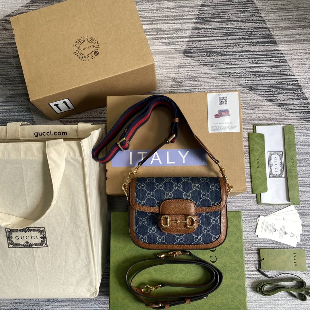 Gvc*1 1955 Horsebit Svp*me GG Canvas Mini Shoulder Bag Replica 658574