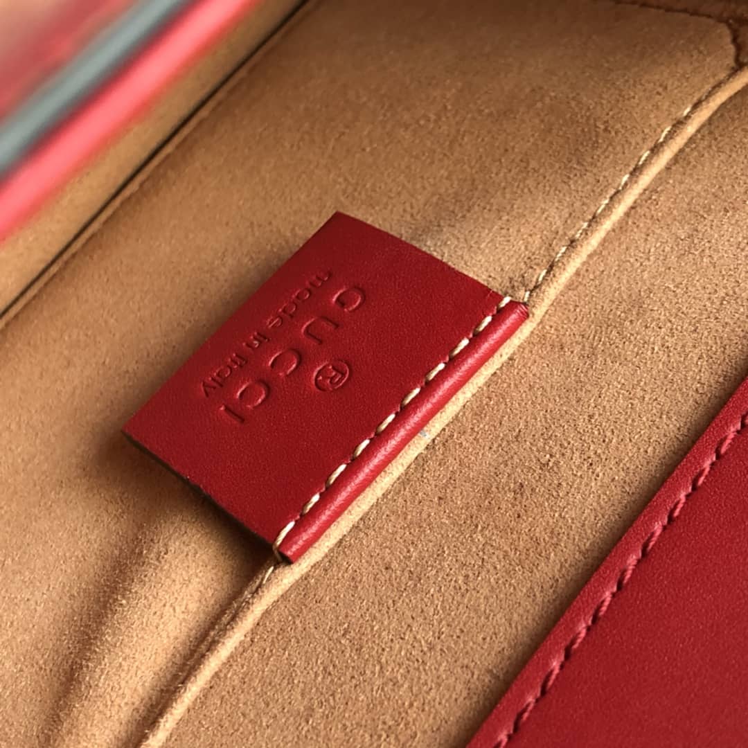 Gvc*1 Sylvie Leather Mini Shoulder Bag Replica White Red 470270