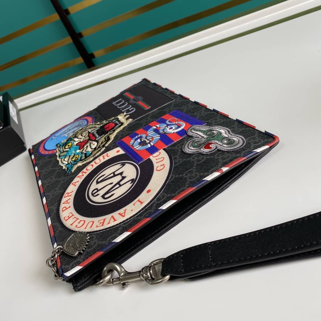 Gvc*1 Mens Night Courrier GG Svp*me Pouch Replica 496346