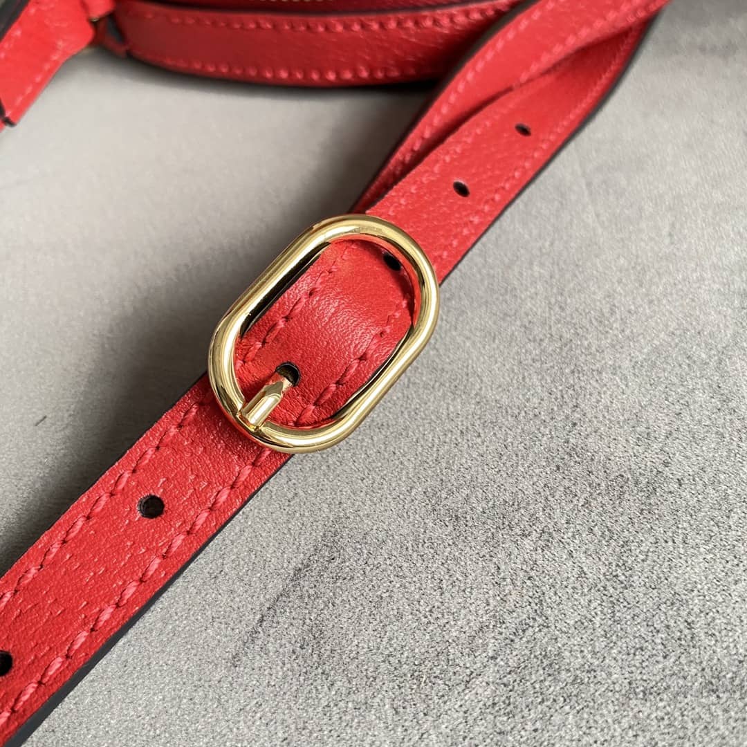 Gvc*1 Ophidia Mini Round Shoulder Bag Replica Red 550618