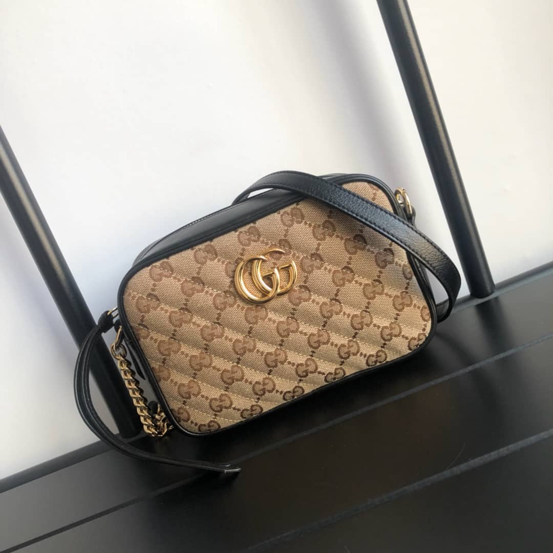Gvc*1 GG Marmont Matelassé Mini Bag Replica Brown 448065