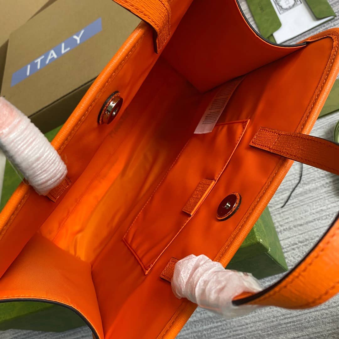 Gvc*1 GG Svp*me Kids Girl Tote Replica Orange 605614