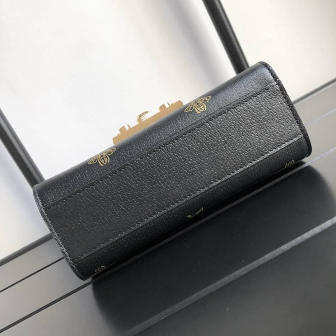 Gvc*1 Padlock Bee Star Small Shoulder Bag Replica Black 432182