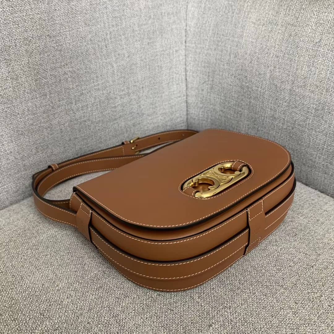 Ce1i*e Triomphe Bag Dupe Medium Maillon Triomphe Calfskin Replica Bag