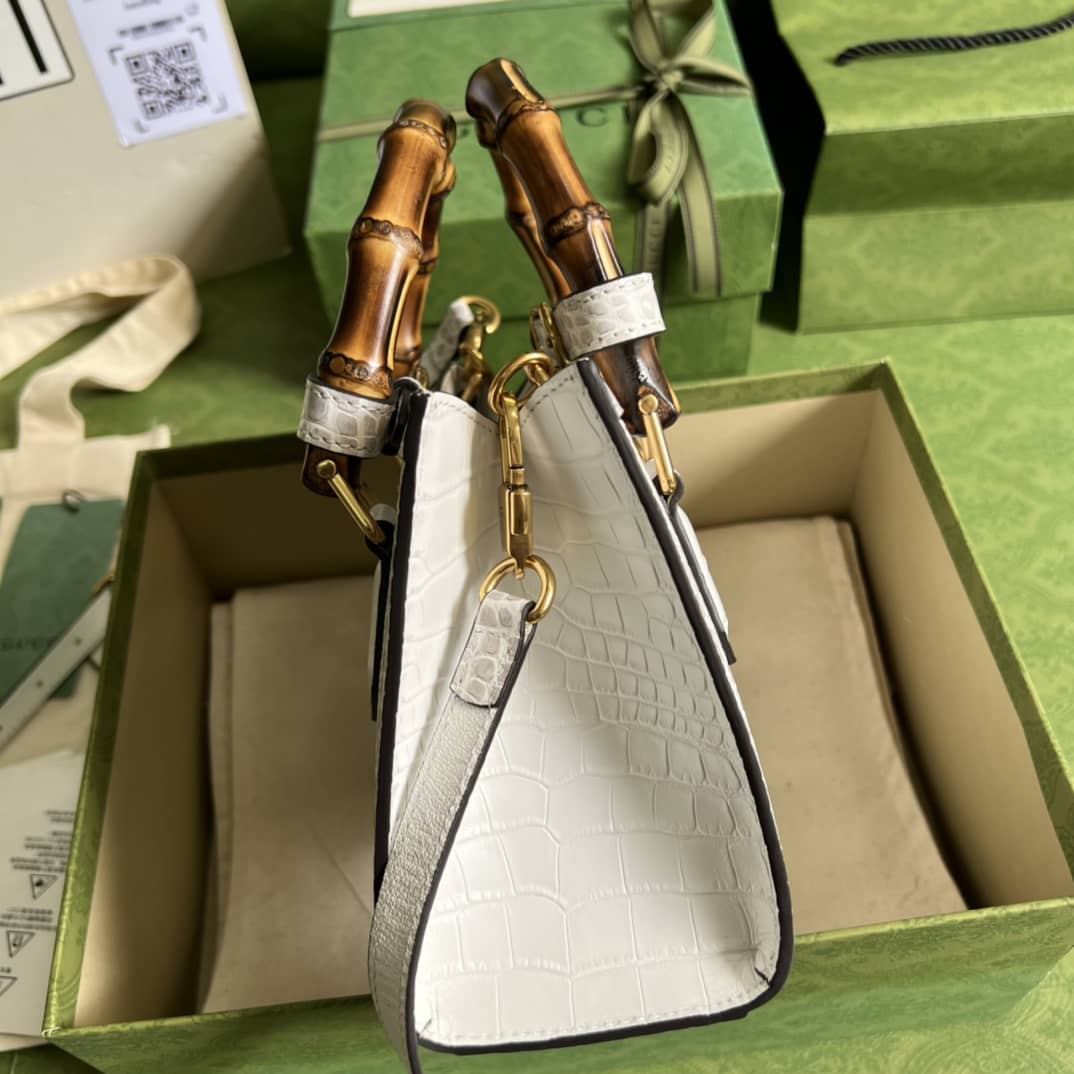 Gvc*1 Diana Mini White Replica Tote Bag 655661