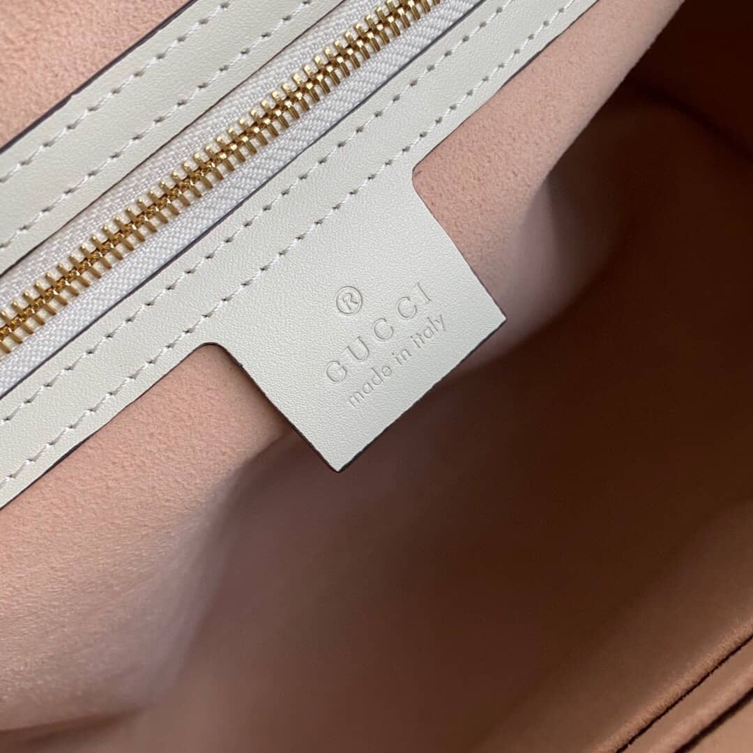 Gvc*1 Padlock Medium GG Svp*me Shoulder Bag Replica Gray White 479197