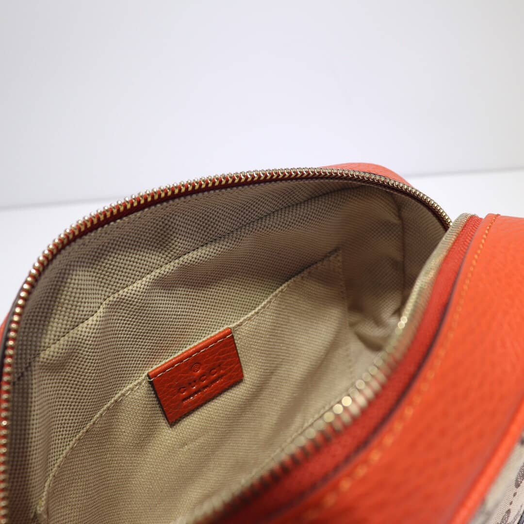 Gvc*1 GG Canvas Messenger Bag Replica Orange 449172