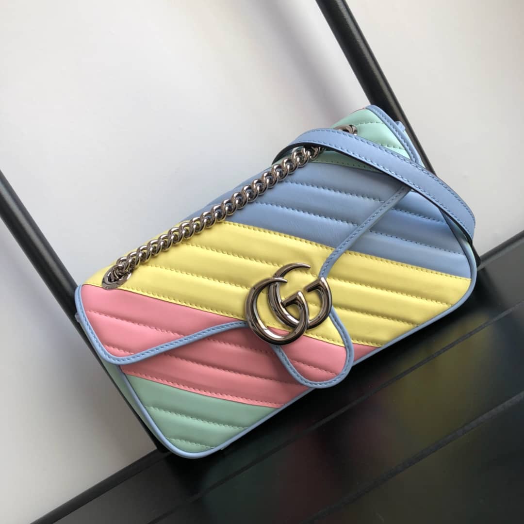 Gvc*1 GG Marmont Matelasse Shoulder Bag Replica Colorful 443497