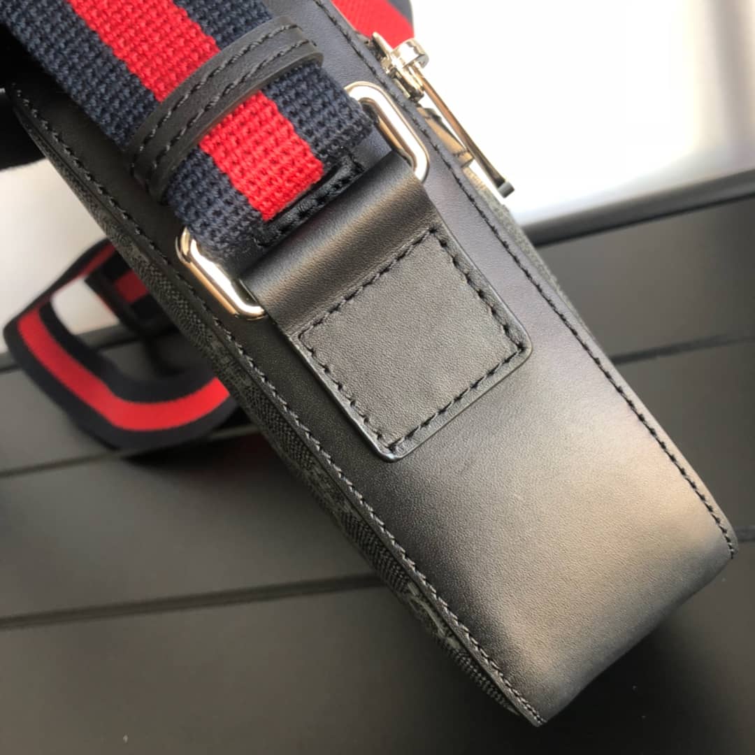 Gvc*1 Ophidia Small GG Canvas Messenger Bag Replica Black 547926