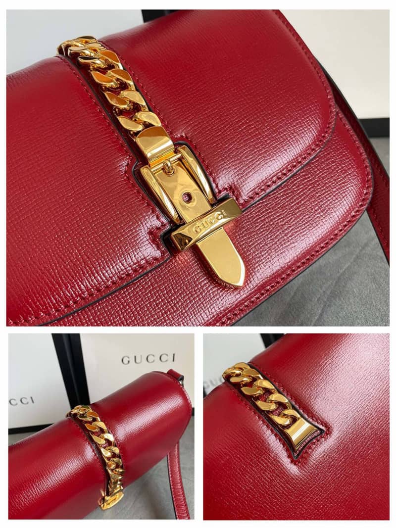 Gvc*1 Ladies Mini Sylvie Shoulder Bag Replica Red 615965