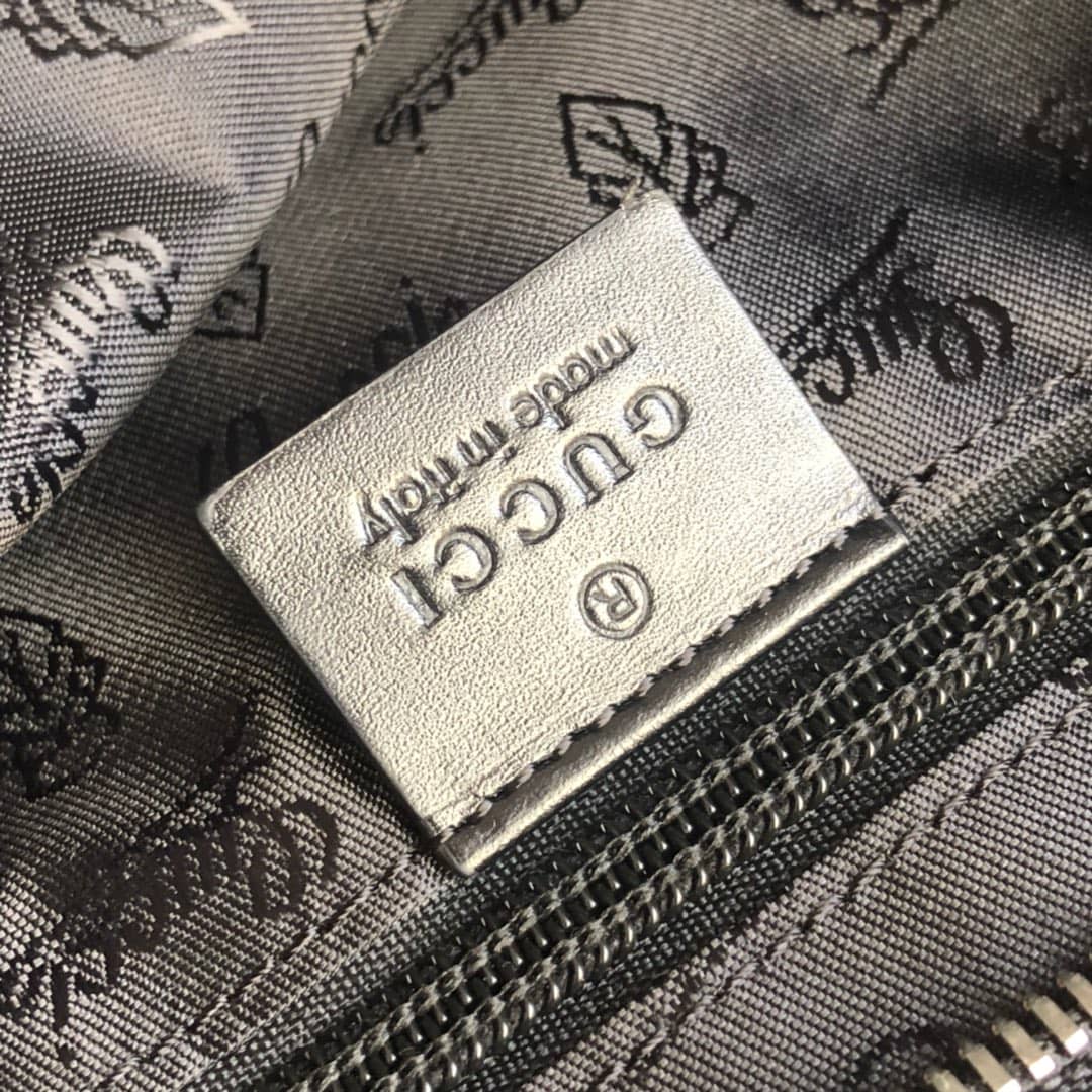 Gvc*1 GG Plus Large Zip Top PVC Replica Tote Black 211137