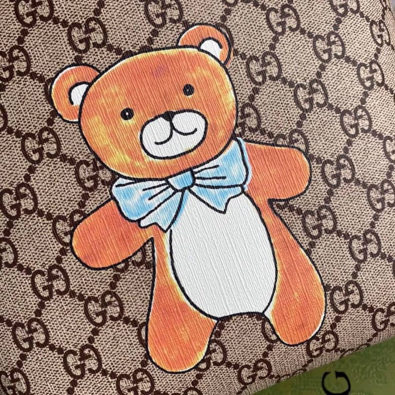 Gvc*1 Children GG Svp*me Canvas Replica Tote Brown 410812