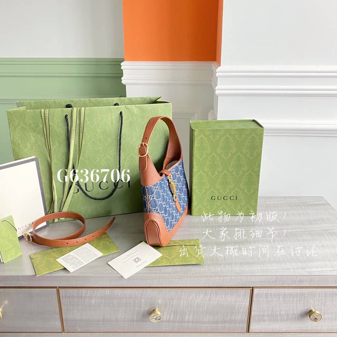 Gvc*1 GG Jackie 1961 Mini Shoulder Bag Replica Blue 637092