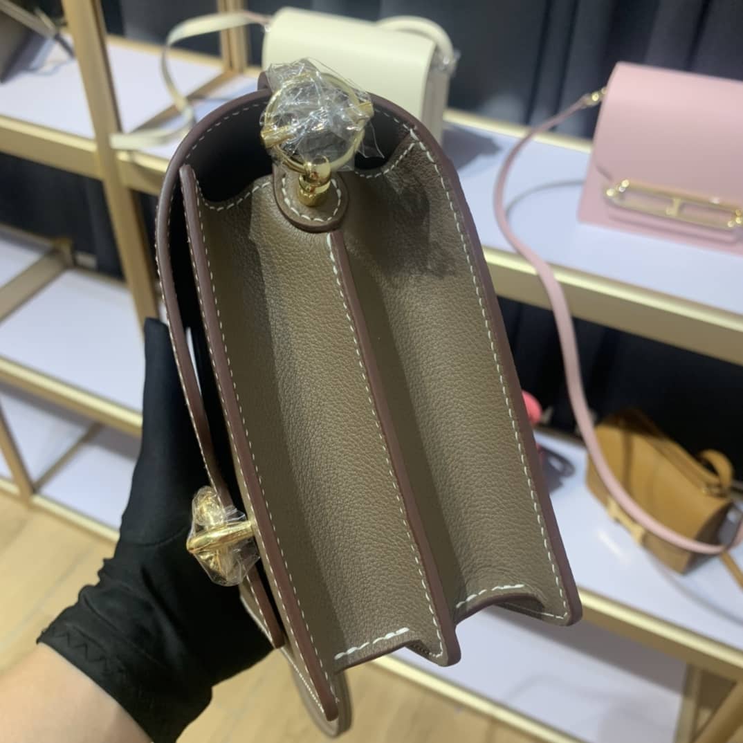 H**me5 Roulis Mini Sac Evercolor Calfskin Leather Crossbody Bag