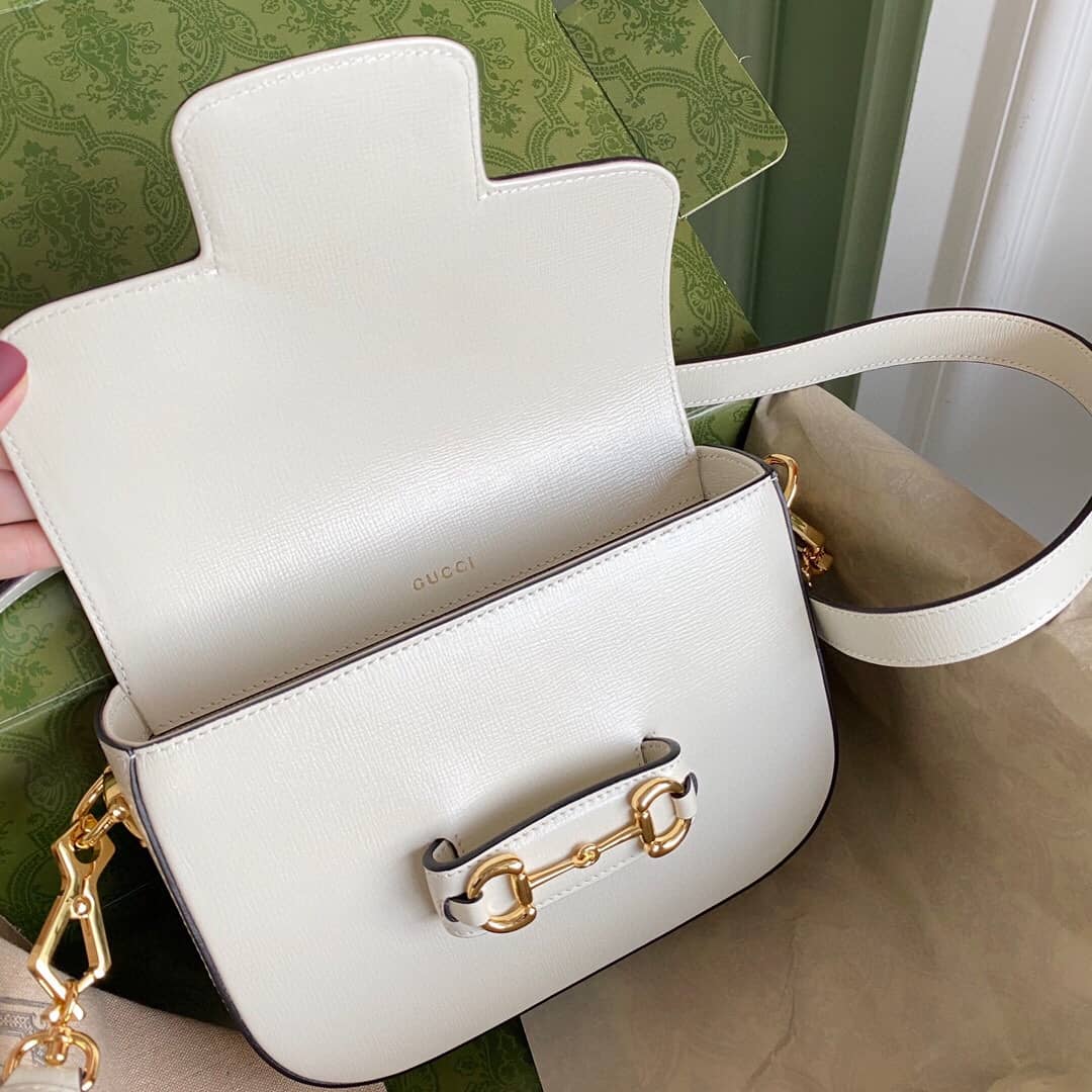 Gvc*1 Horsebit 1955 Mini Bag Replica White 658574