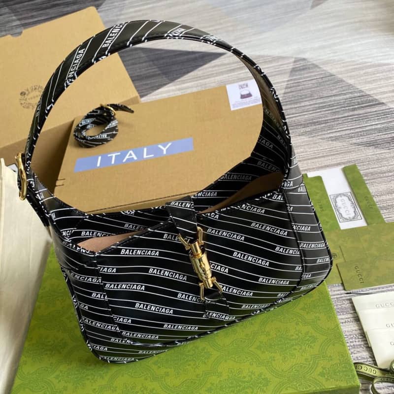 Gvc*1 GG Jackie 1961 Small Hobo Shoulder Bag Replica Black 636709