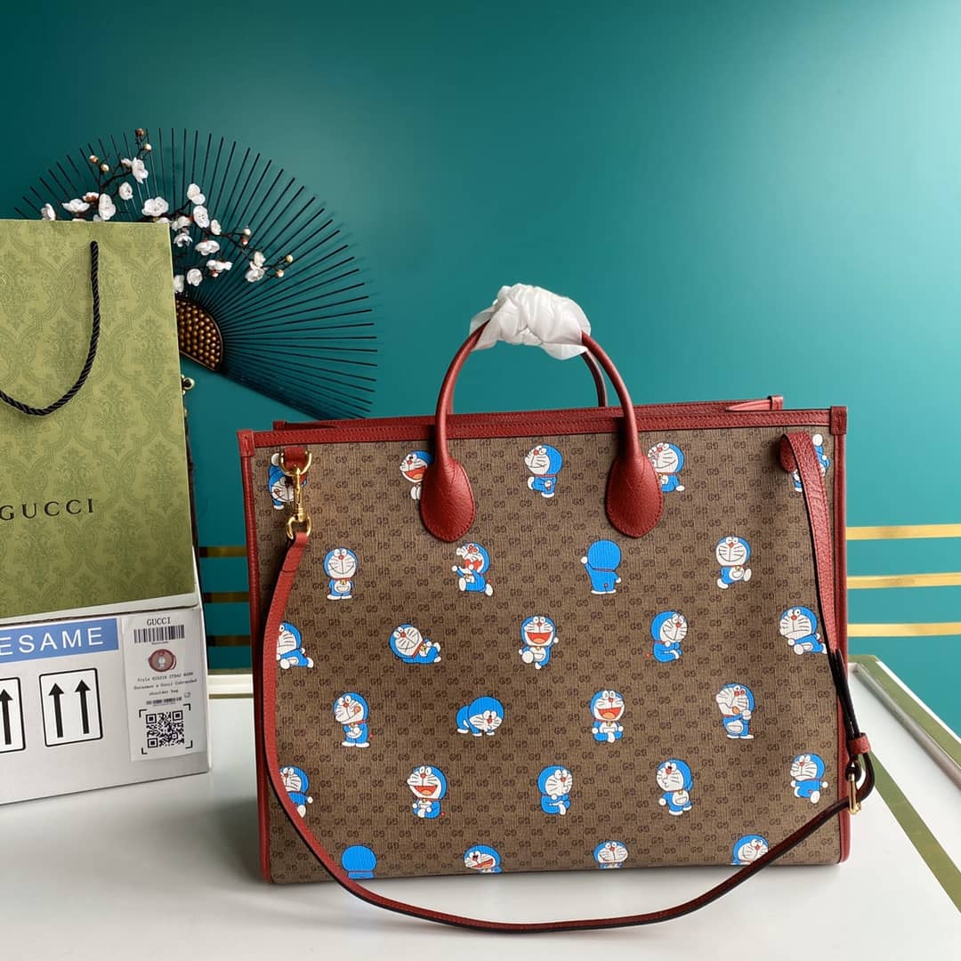Gvc*1 GG Svp*me Doraemon 2Way Mini Tote Replica 653952