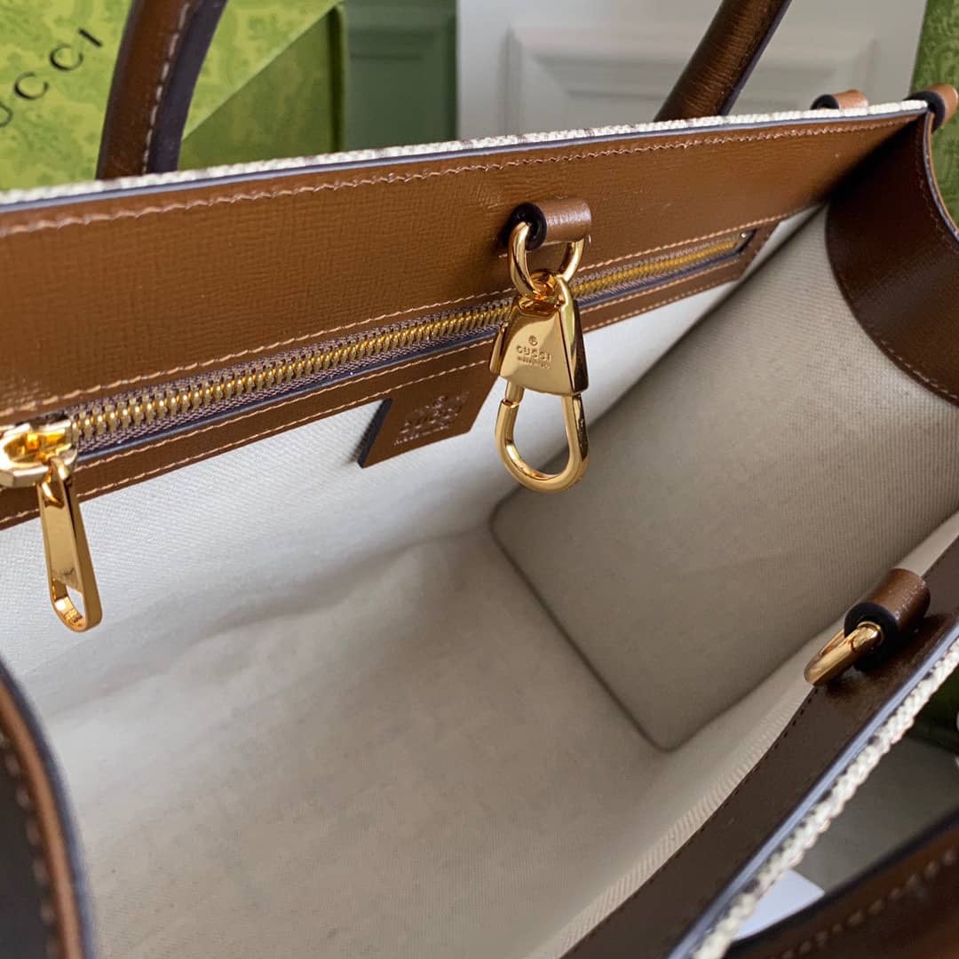 Gvc*1 Canvas GG Svp*me Small Tote Replica Gray 659983