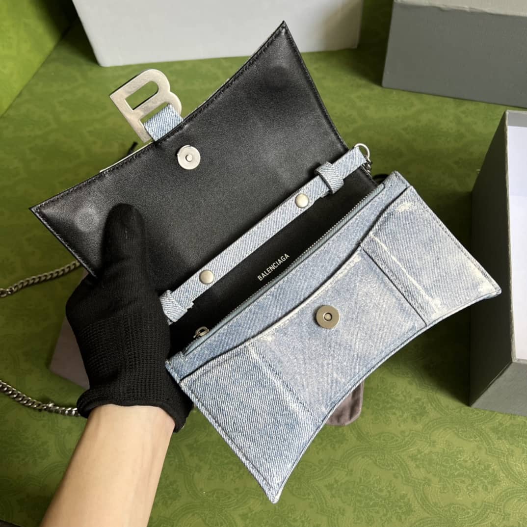 Gvc*1 × Ba1en*iaga Denim Shoulder Crossbody Bag 656050 Replica