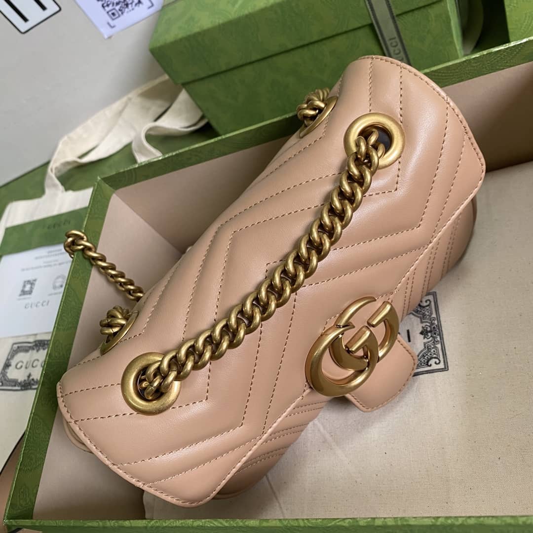Gvc*1 GG Marmont Matelasse Mini Chain 446744 Replica Crossbody Bag