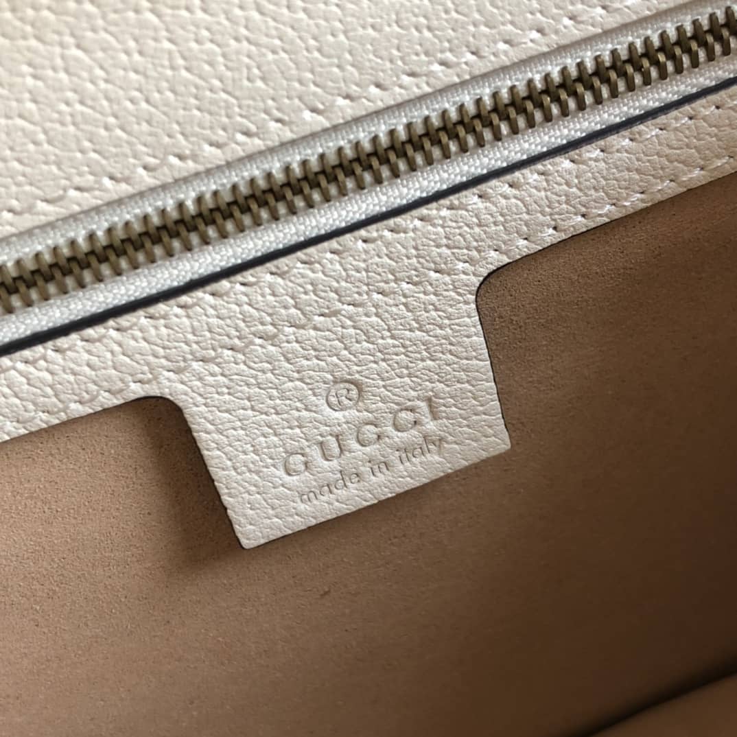 Gvc*1 Ophidia Small Top Handle Bag Replica White 651055