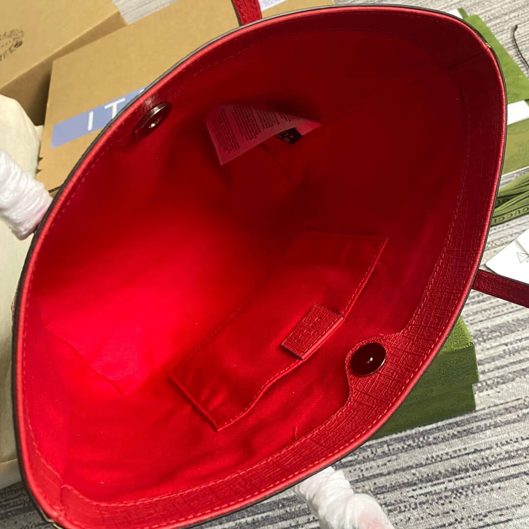 Gvc*1 Children GG Svp*me Canvas Replica Tote Red 410812