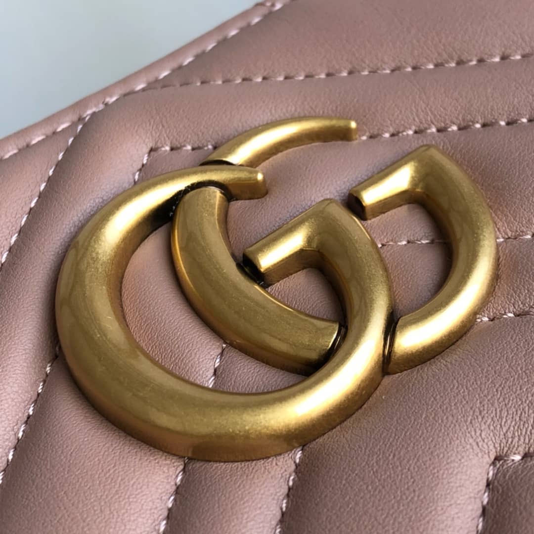 Gvc*1 GG Marmont Chain Shoulder Bag Replica Pink 453569