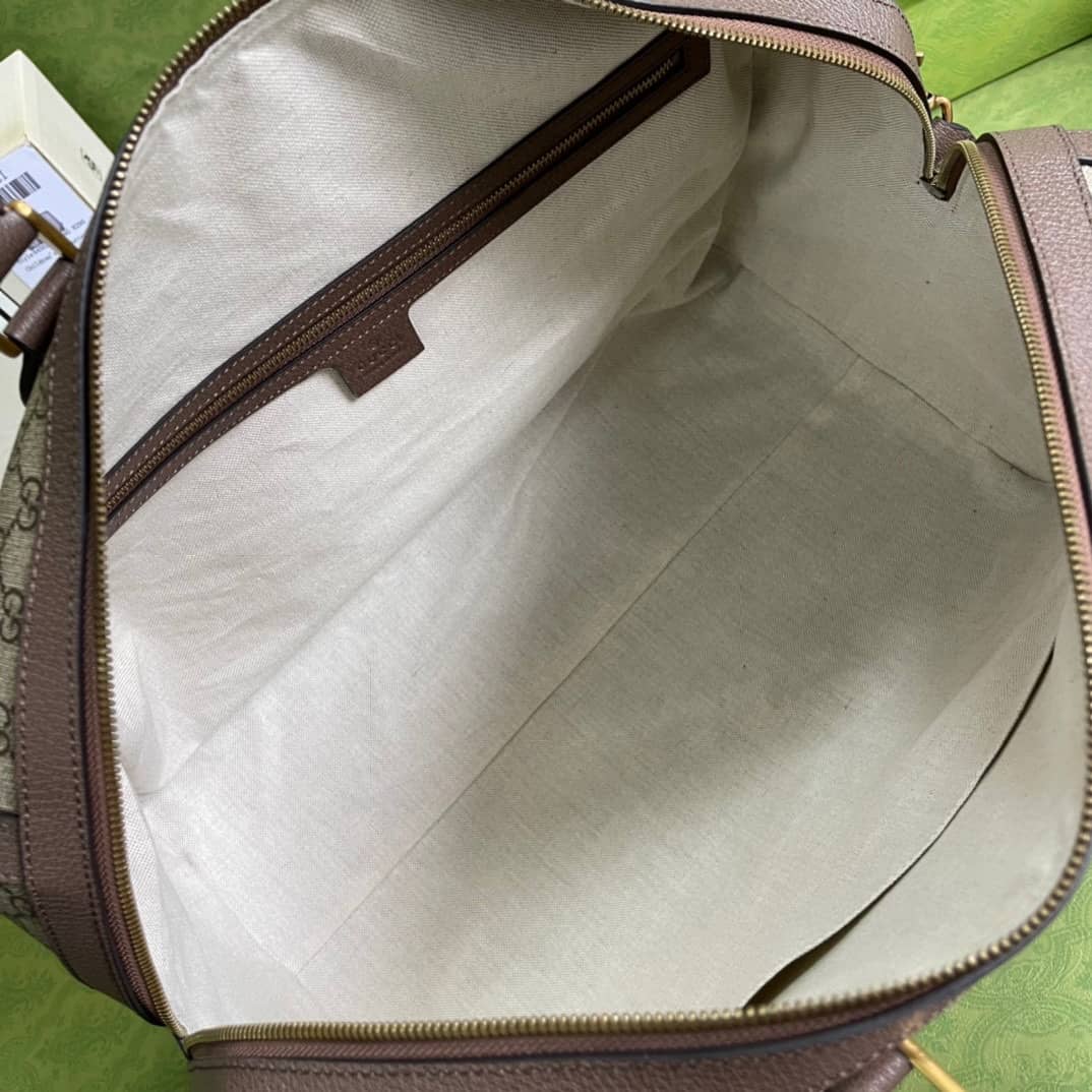 Gvc*1 GG With Web Leather Duffle Bag 645021 Replica